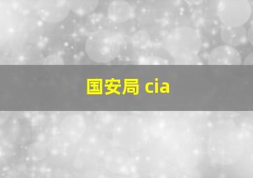 国安局 cia